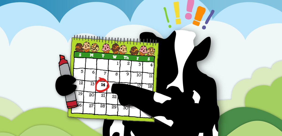 Free Cone Day calendar